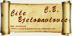 Ćile Bjelopavlović vizit kartica